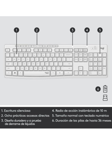 TECL+RAT CORDL. LOGITECH MK295 SILENT WIRELESS...