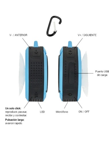 ALTAVOZ BT APPROX WATERPROOF   AZUL APPSPWPBBL...