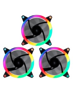 VENTILADOR 12CM GAMING ARGB    PACK 3 UNDS CANDY 30 PN:...