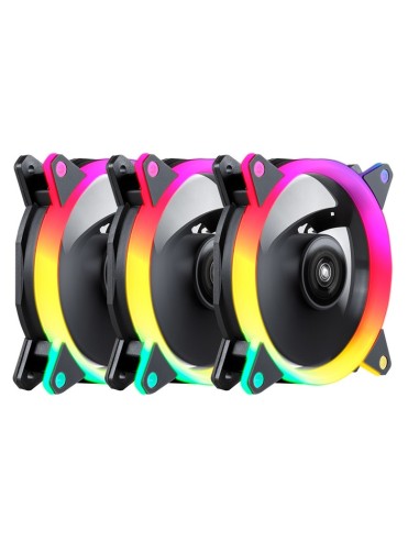 VENTILADOR 12CM GAMING ARGB    PACK 3 UNDS...