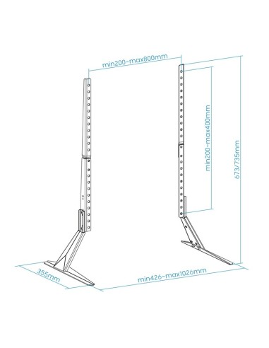SOPORTE MONITOR/TV 23-75" TOOQ PN: DB2375F-B...