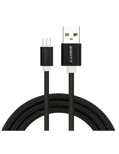 CABLE USB 2.0  1 M A MICRO USB  CARGA TRENZADO NEGRO PN:...