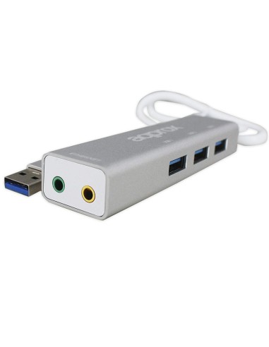 TARJ. SONIDO USB + HUB 3X USB  3.0 PN:...