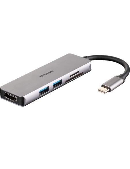 MINI DOCK  5 EN 1 2X USB 3.0/S D/HDMI 4K HUB-M530 DLINK PN: DUB-M530 EAN: 790069447822    