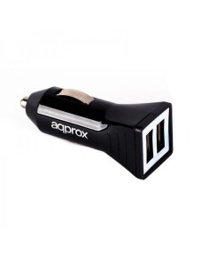 CARGADOR  5V COCHE 2X USB 2.4A  12W NEGRO PN:...