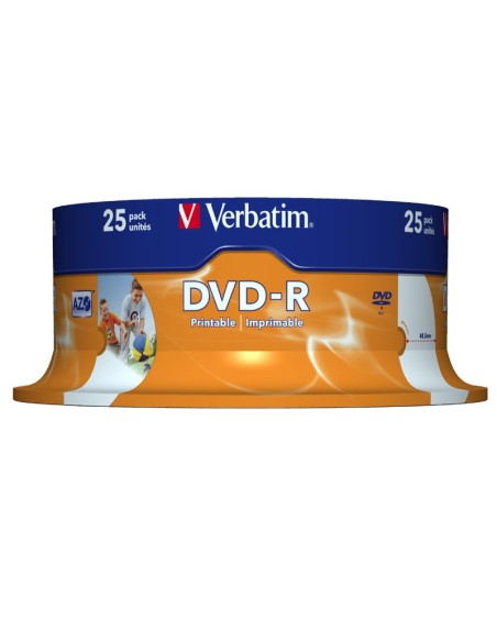 DVD VERBATIM 25 UNDS 16X 4.7GB  PRINTABLE PN: 43538 EAN: 023942435389    