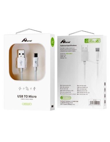 CABLE USB 2.0  TIPO A-MICRO US B 1M BLANCO PN:...