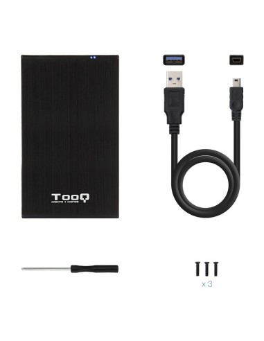 CAJA 2.5" USB 3.1 TOOQ   NEGRA TQE-2522B 9.5MM...