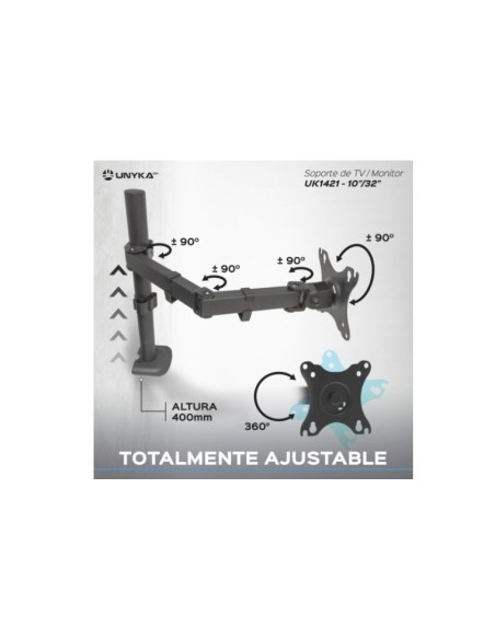 SOPORTE MESA VESA 13-32" 1 MON ITOR UNYKACH UK710101 PN: UK710101 EAN: 6974560221097   