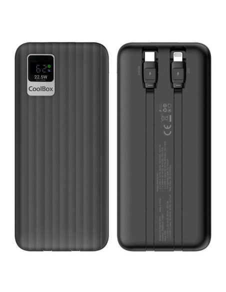 POWERBANK 20000 MAH COOLBOX    CON CABLES INCLUIDOS NEGRO PN: COO-PB20K-DP20 EAN: 8436624422263   