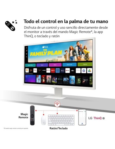 SMART MONITOR 31.5" LG 32SR50F -W SMART TV...