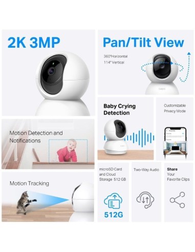 CAMARA SEGURI. WIFI TAPO TC71  TP-LINK 2K...